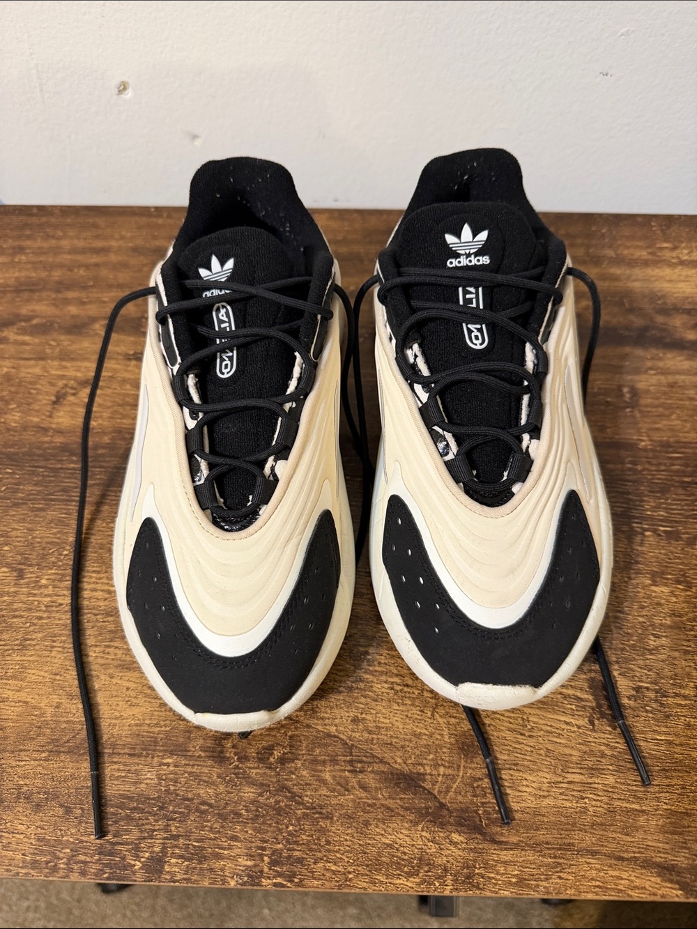 adidas Sculpted Wave Low-Top Sneakers in Black and Cream
